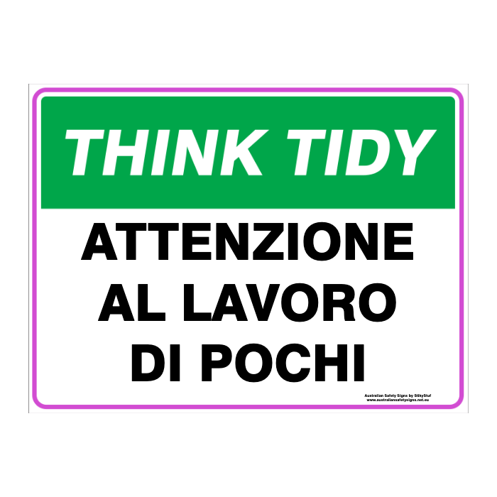 Custom Text Housekeeping Sign