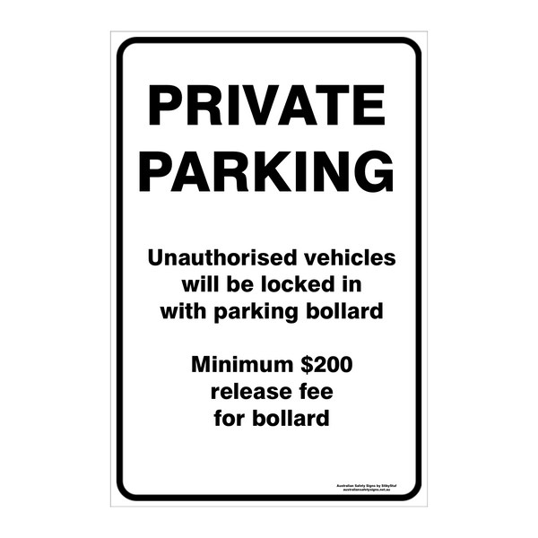 CUSTOM PARKING SIGN Australian Safety Signs