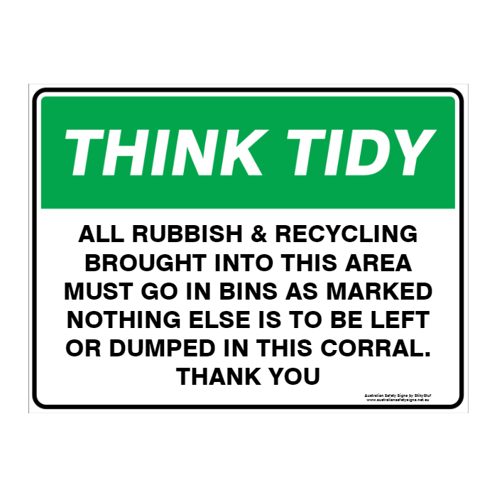 Custom Text Housekeeping Sign
