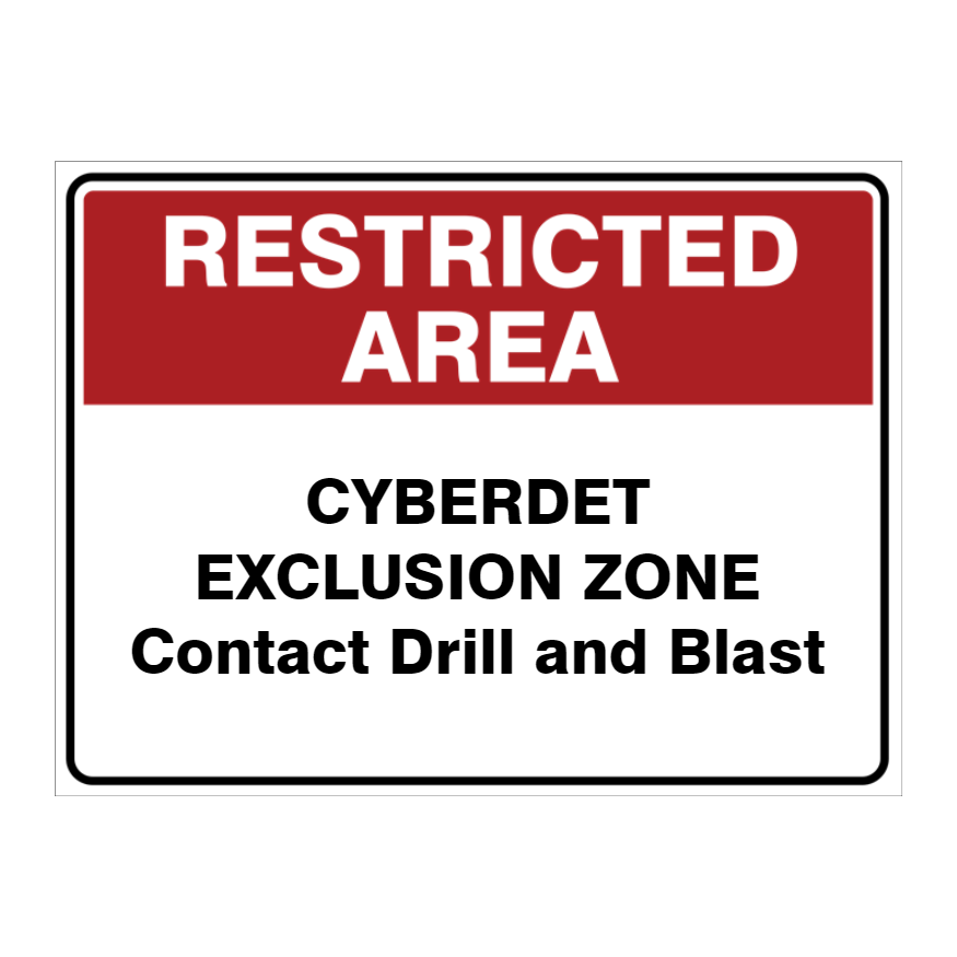 Custom Text Restricted Area Sign