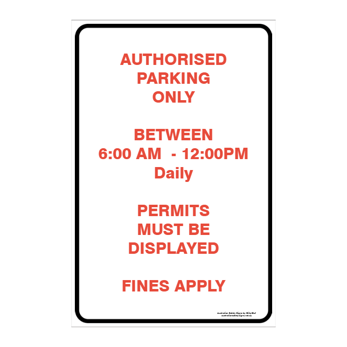 CUSTOM PARKING SIGN