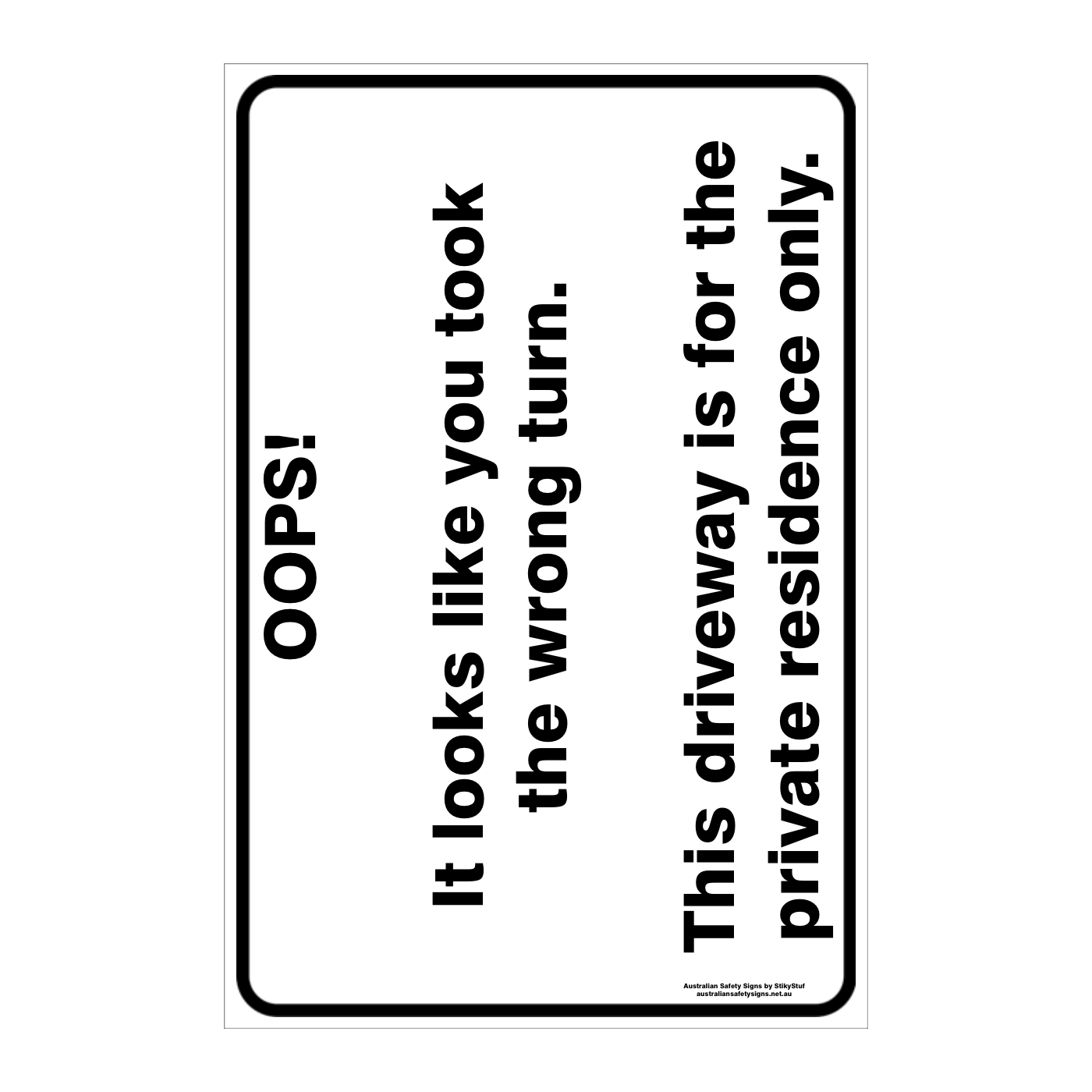 CUSTOM PARKING SIGN