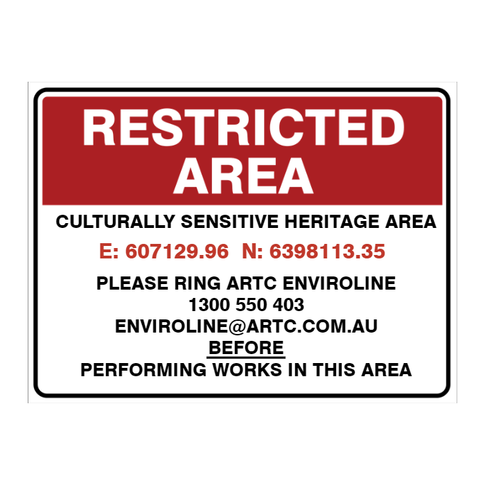 Custom Text Restricted Area Sign