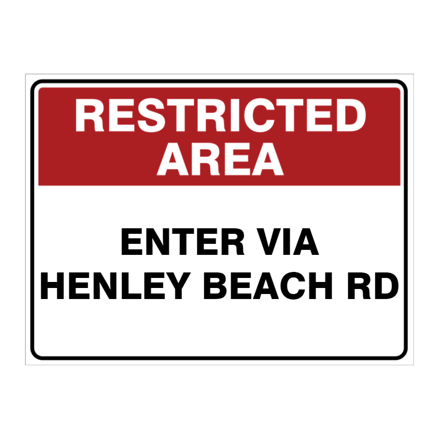 Custom Text Restricted Area Sign