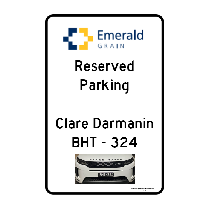 CUSTOM PARKING SIGN