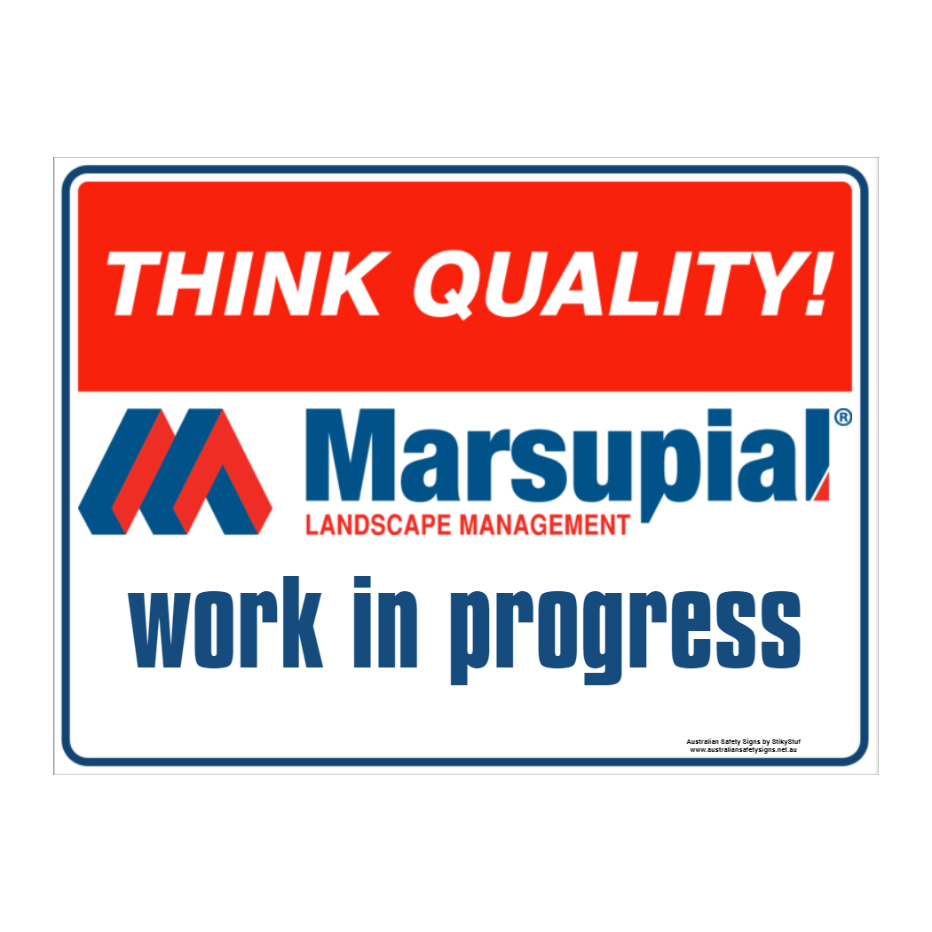 Custom Text Quality Assurance Sign