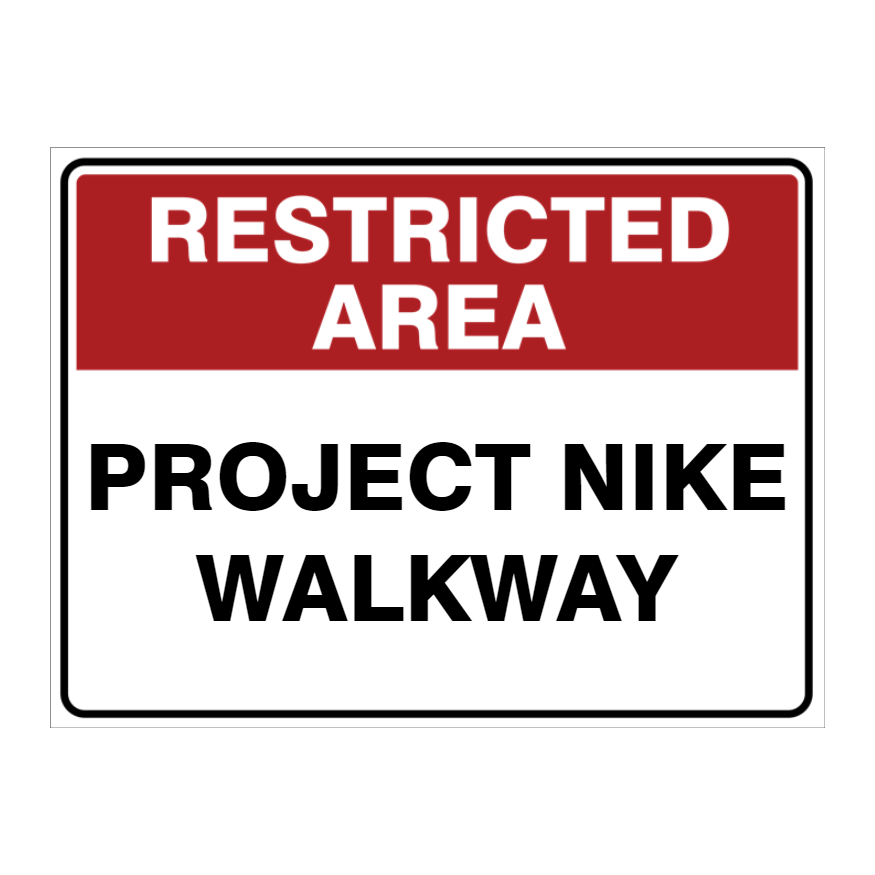 Custom Text Restricted Area Sign
