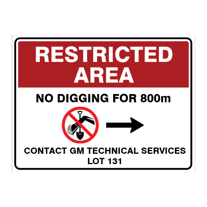 Custom Text Restricted Area Sign