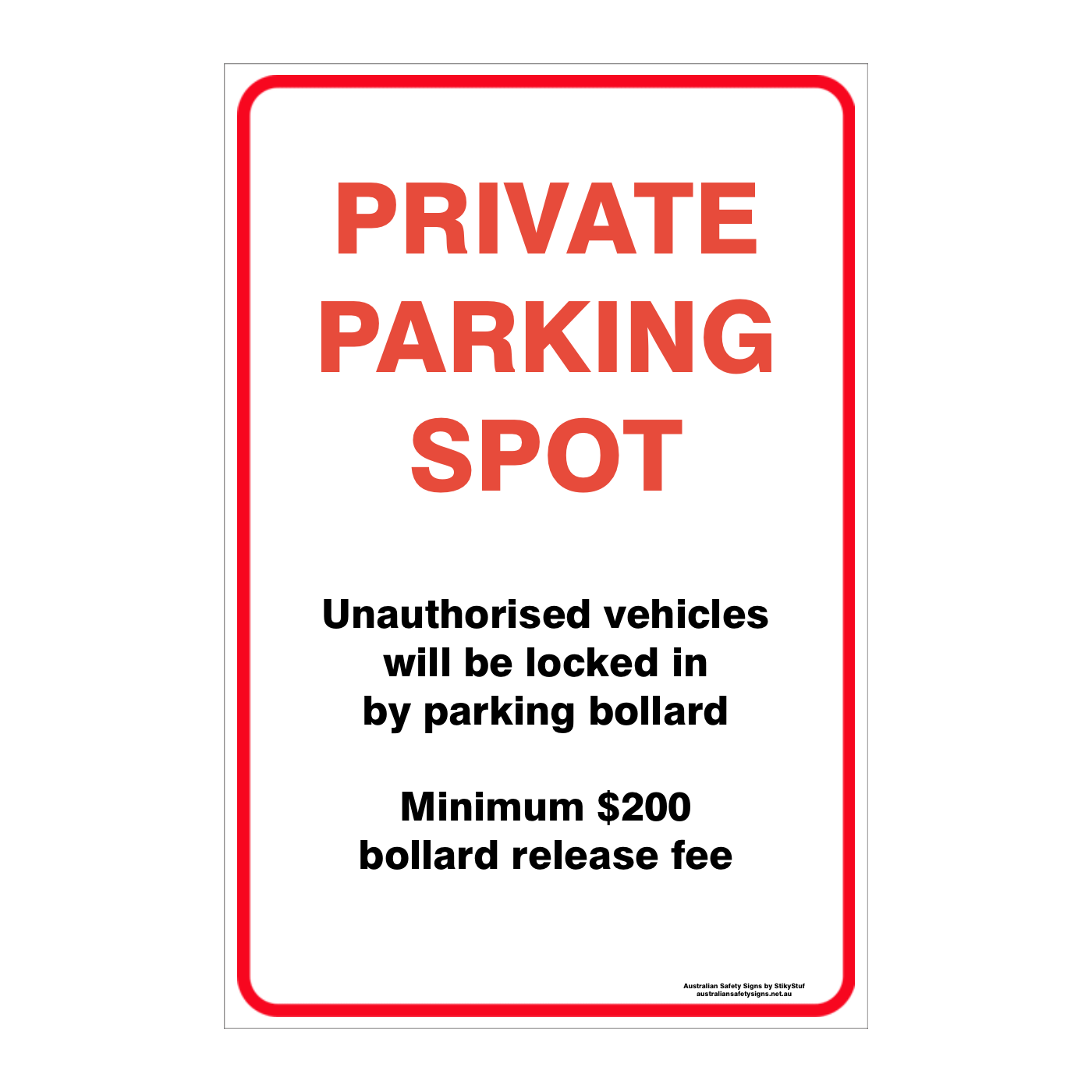 CUSTOM PARKING SIGN