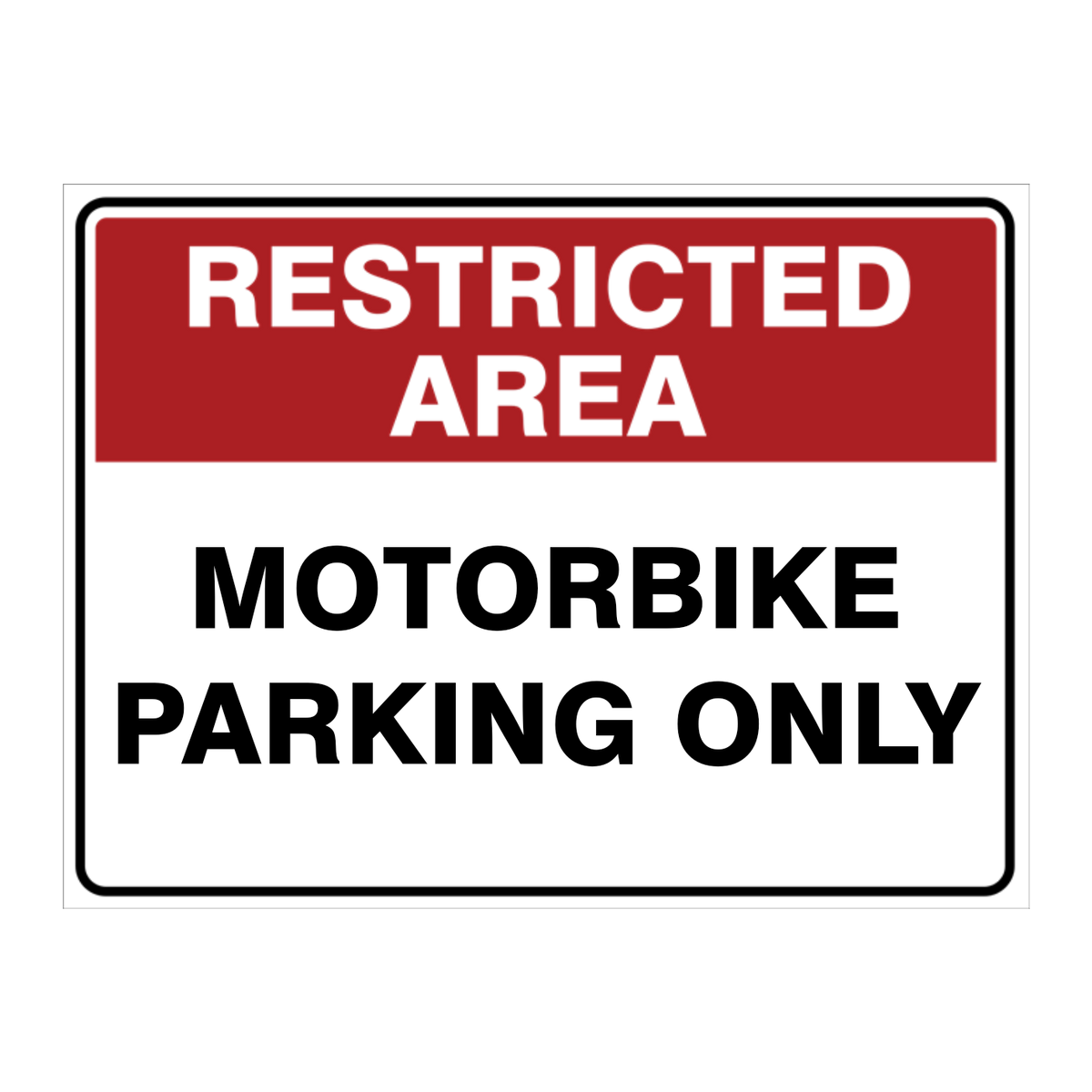 Custom Text Restricted Area Sign