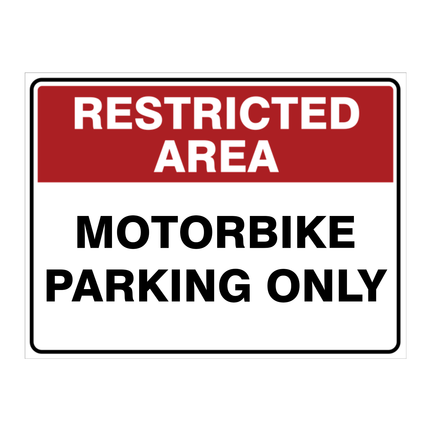 Custom Text Restricted Area Sign