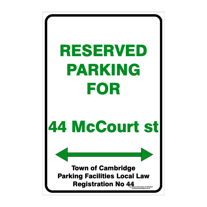 CUSTOM PARKING SIGN
