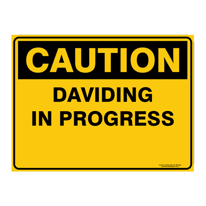 Custom Text Caution Sign