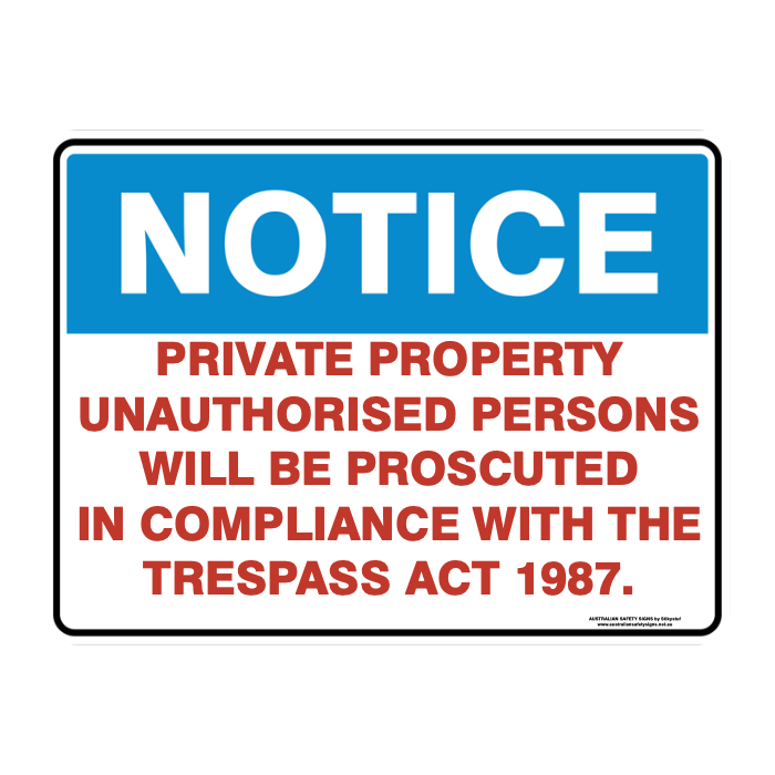 NOTICE CUSTOM TEXT SIGN