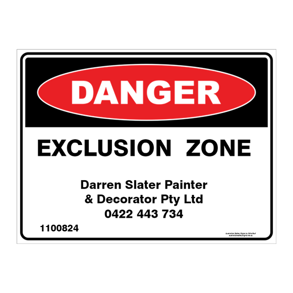 Danger Custom Text Sign - Australian Safety Signs