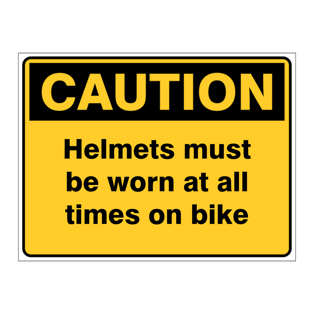 Custom Text Caution Sign