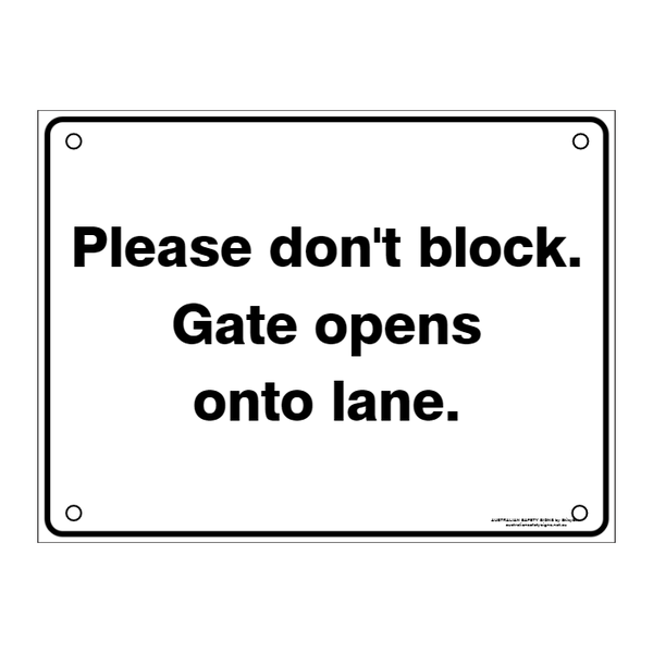 Custom general sign - Australian Safety Signs