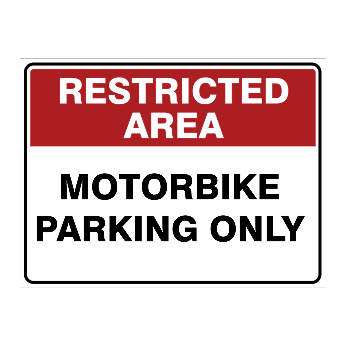 Custom Text Restricted Area Sign