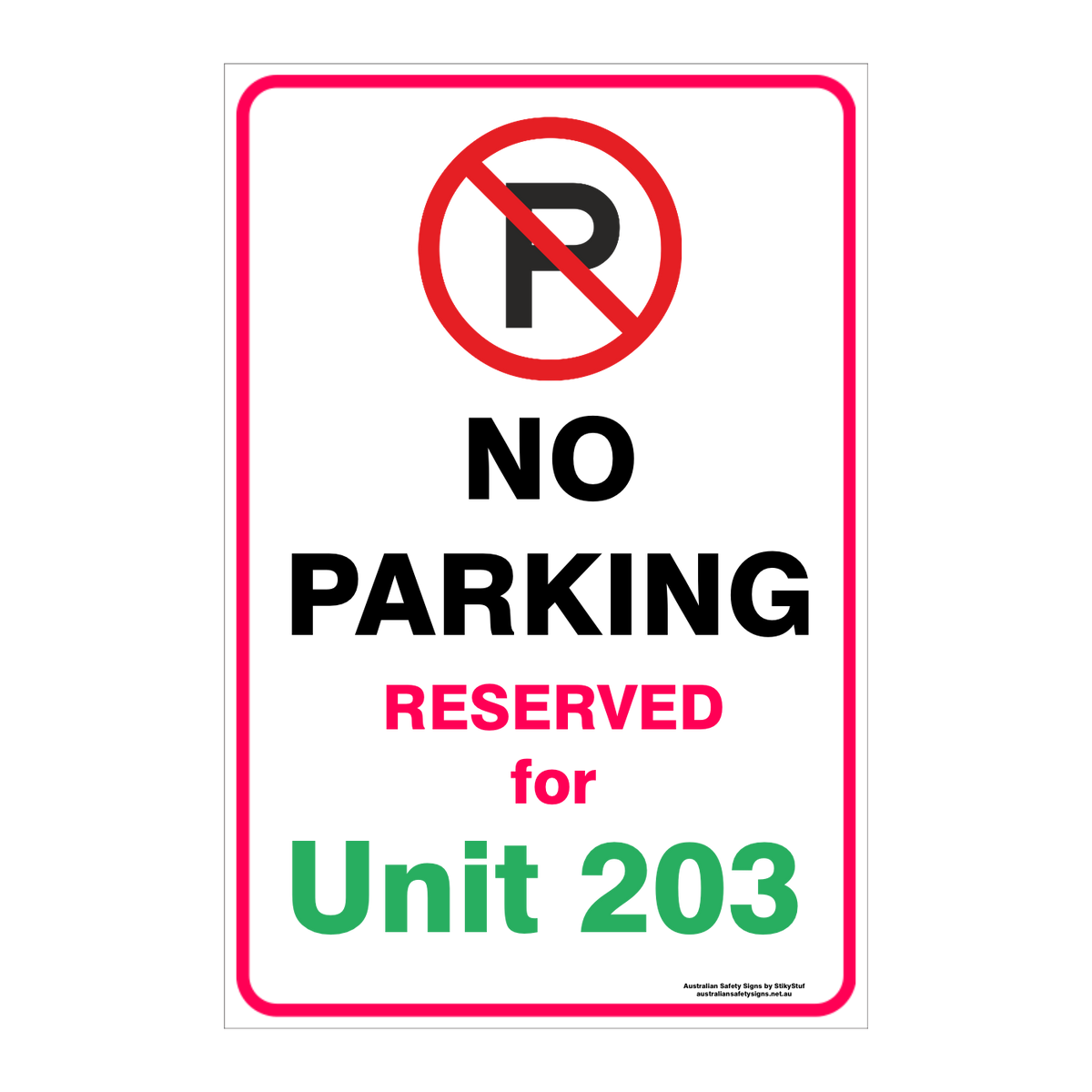 CUSTOM PARKING SIGN
