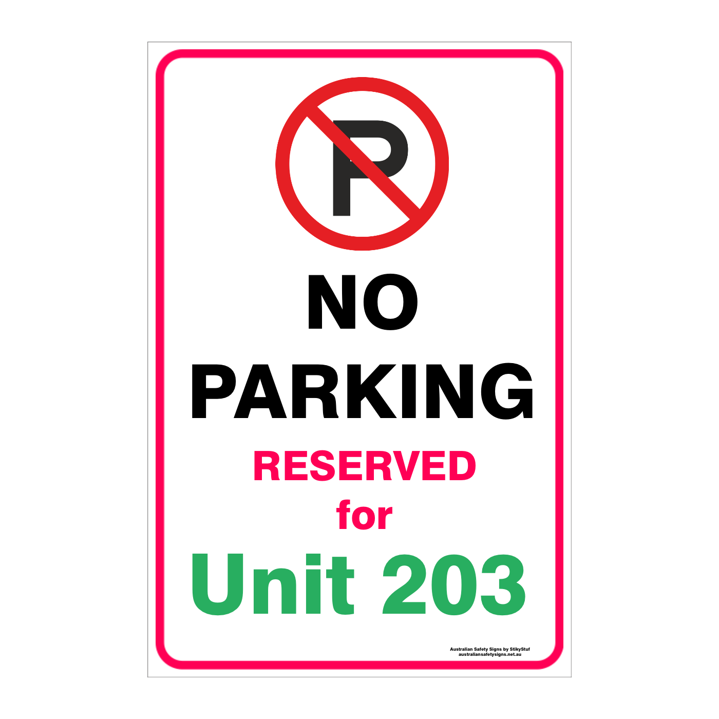 CUSTOM PARKING SIGN