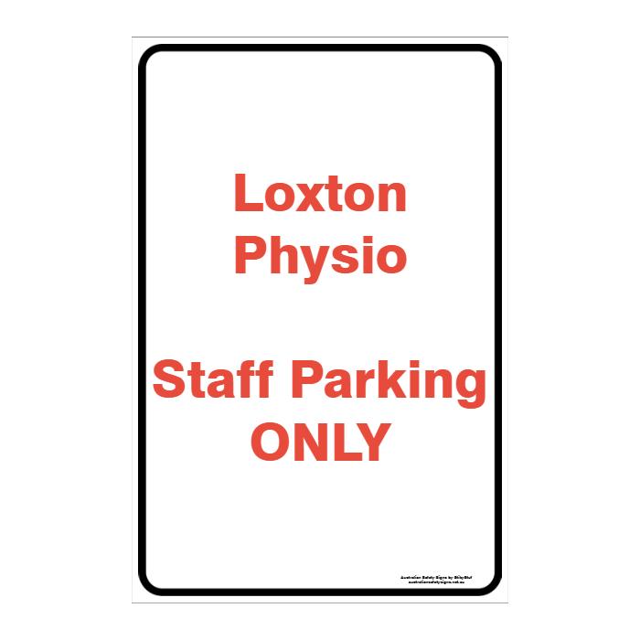 CUSTOM PARKING SIGN