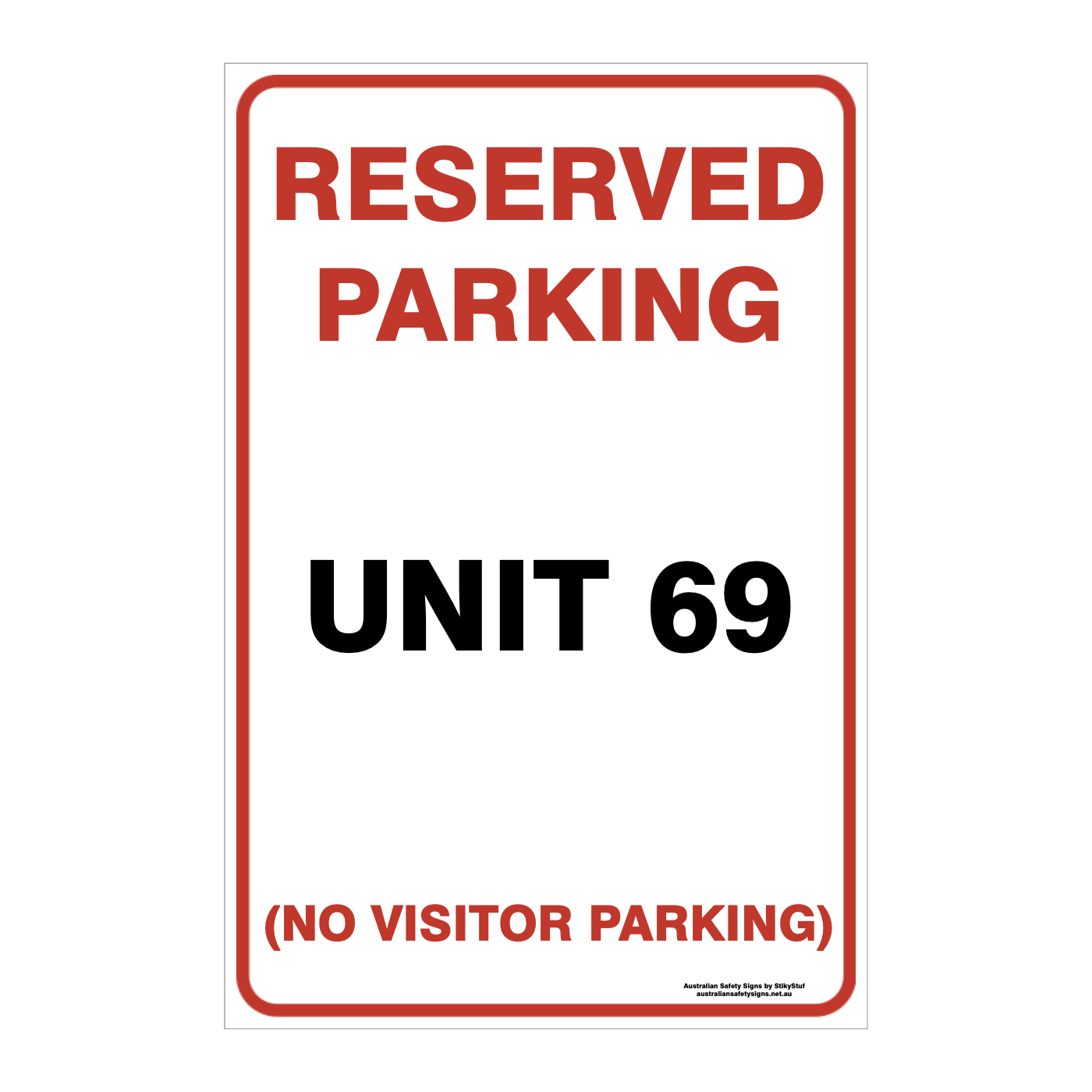 CUSTOM PARKING SIGN