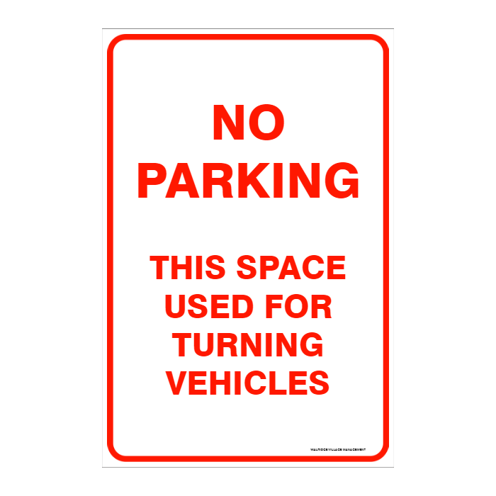 CUSTOM PARKING SIGN