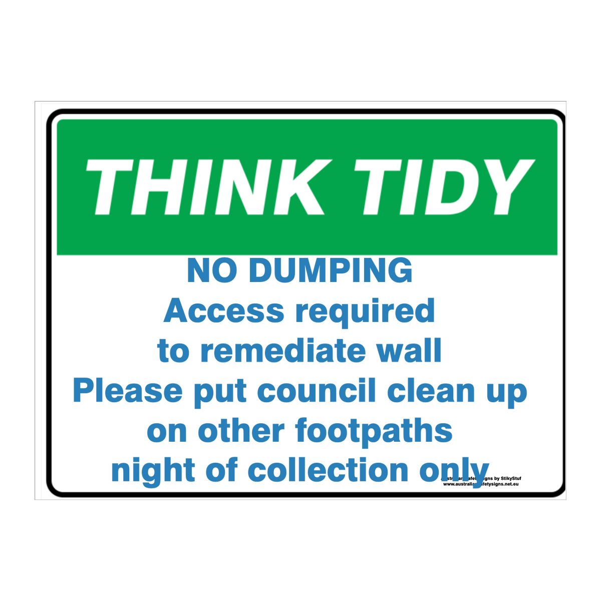 Custom Text Housekeeping Sign