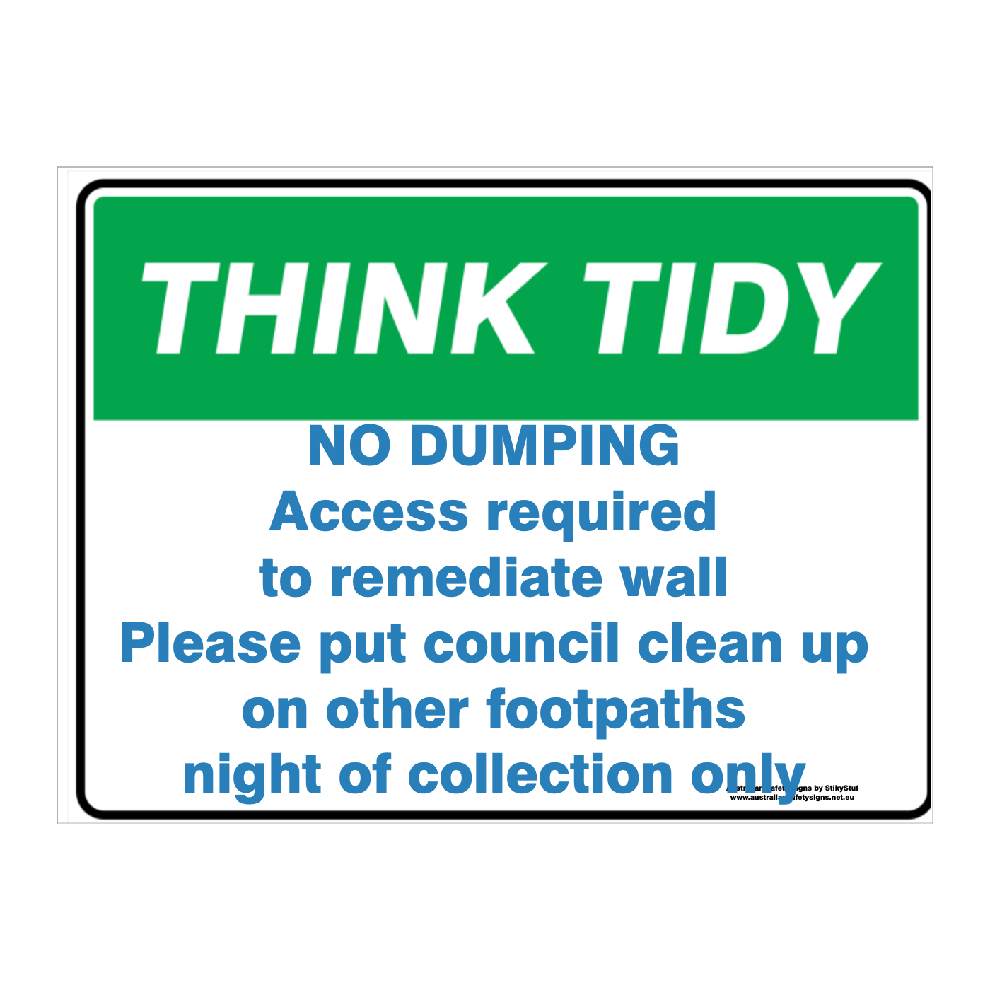 Custom Text Housekeeping Sign