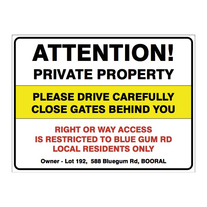 Custom general sign