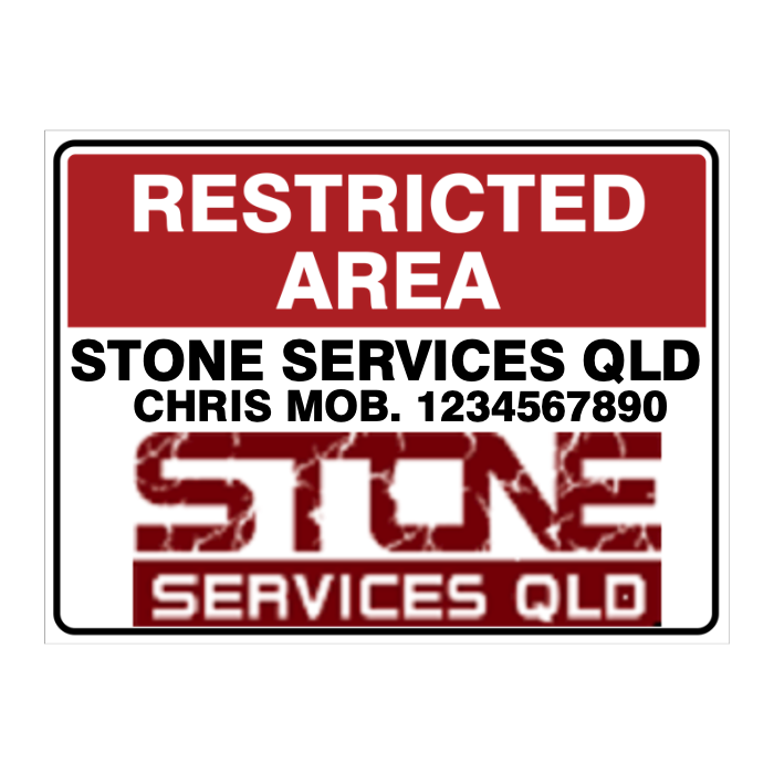 Custom Text Restricted Area Sign