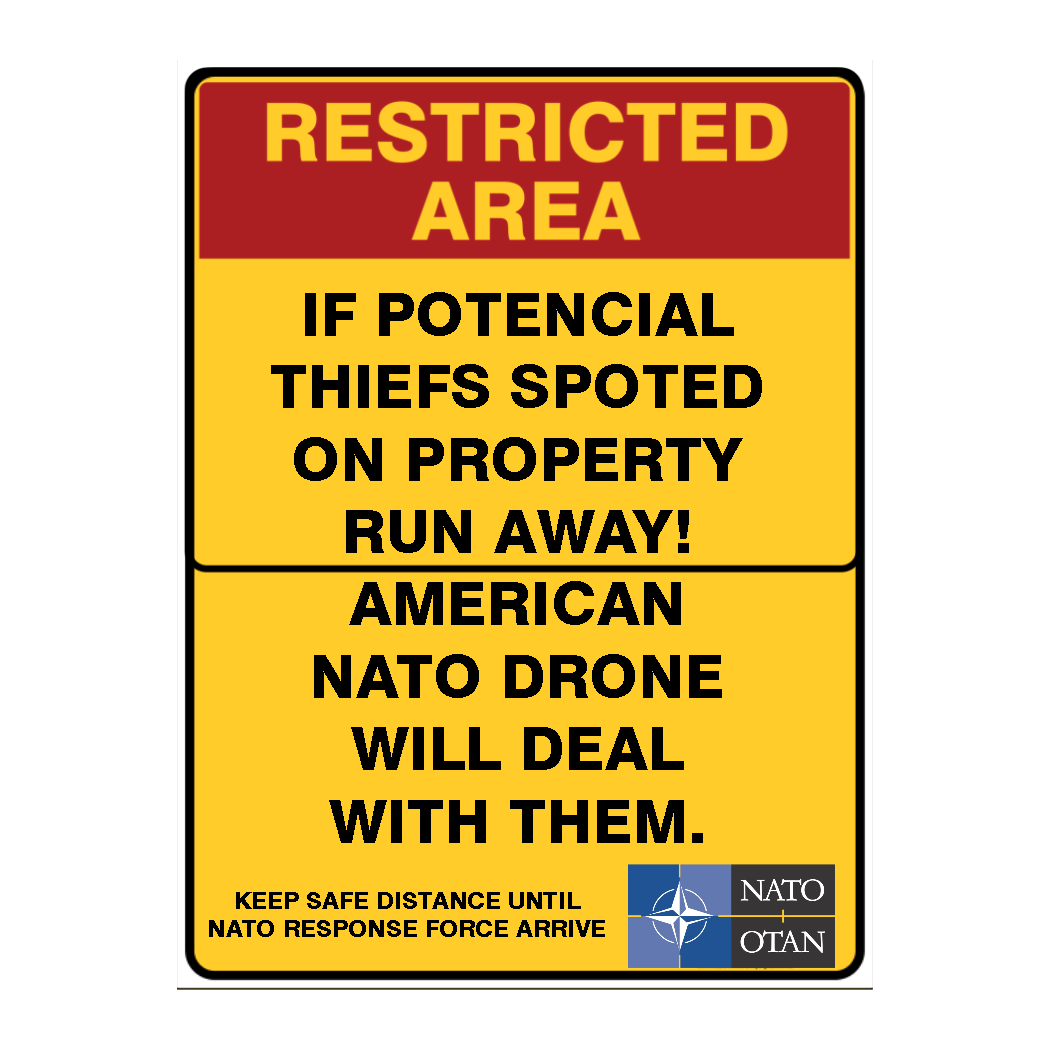 Warning Custom Text Sign