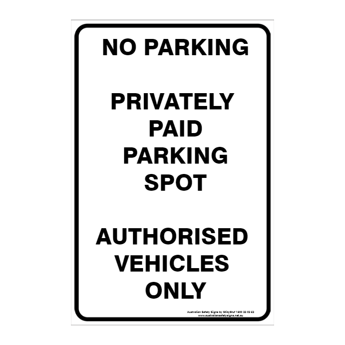 CUSTOM PARKING SIGN