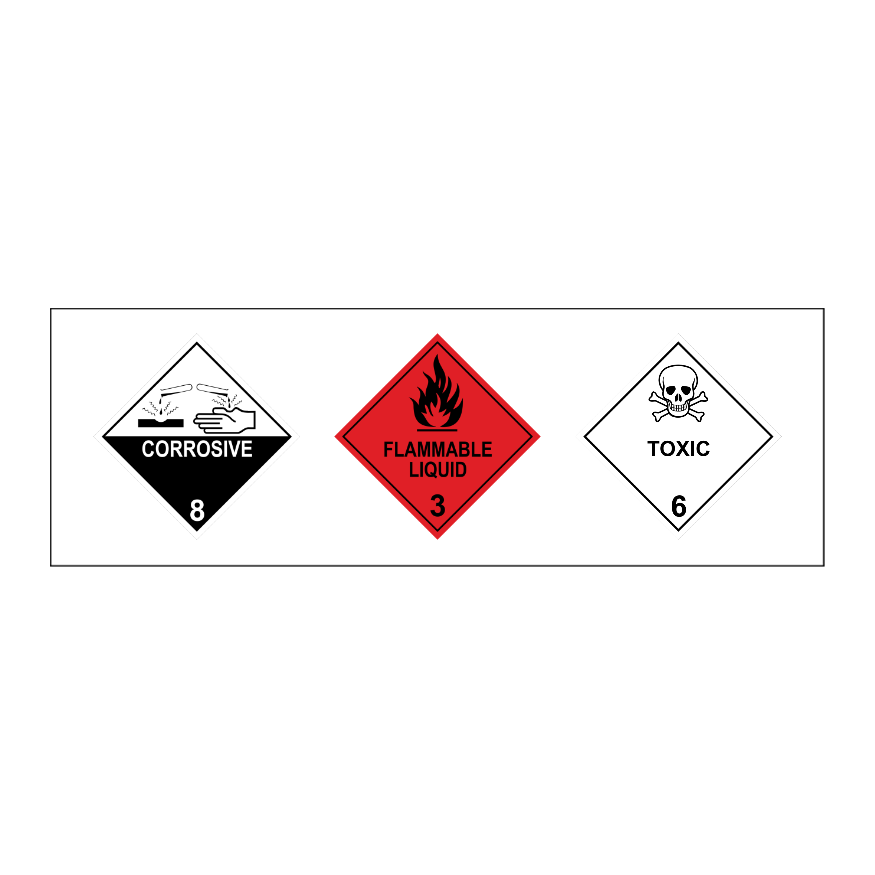 Composite Hazchem Warning Placard