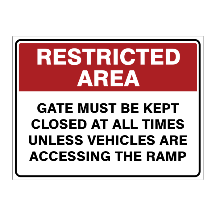 Custom Text Restricted Area Sign