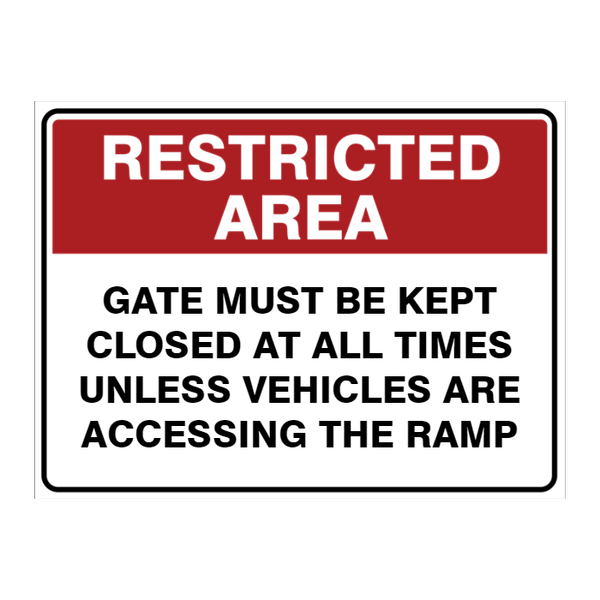 Custom Text Restricted Area Sign - Australian Safety Signs