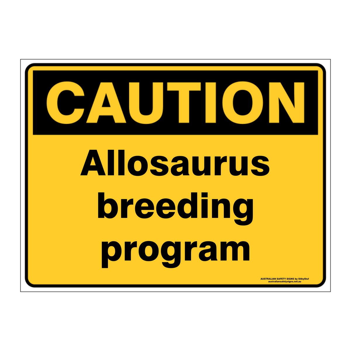 Custom Text Caution Sign