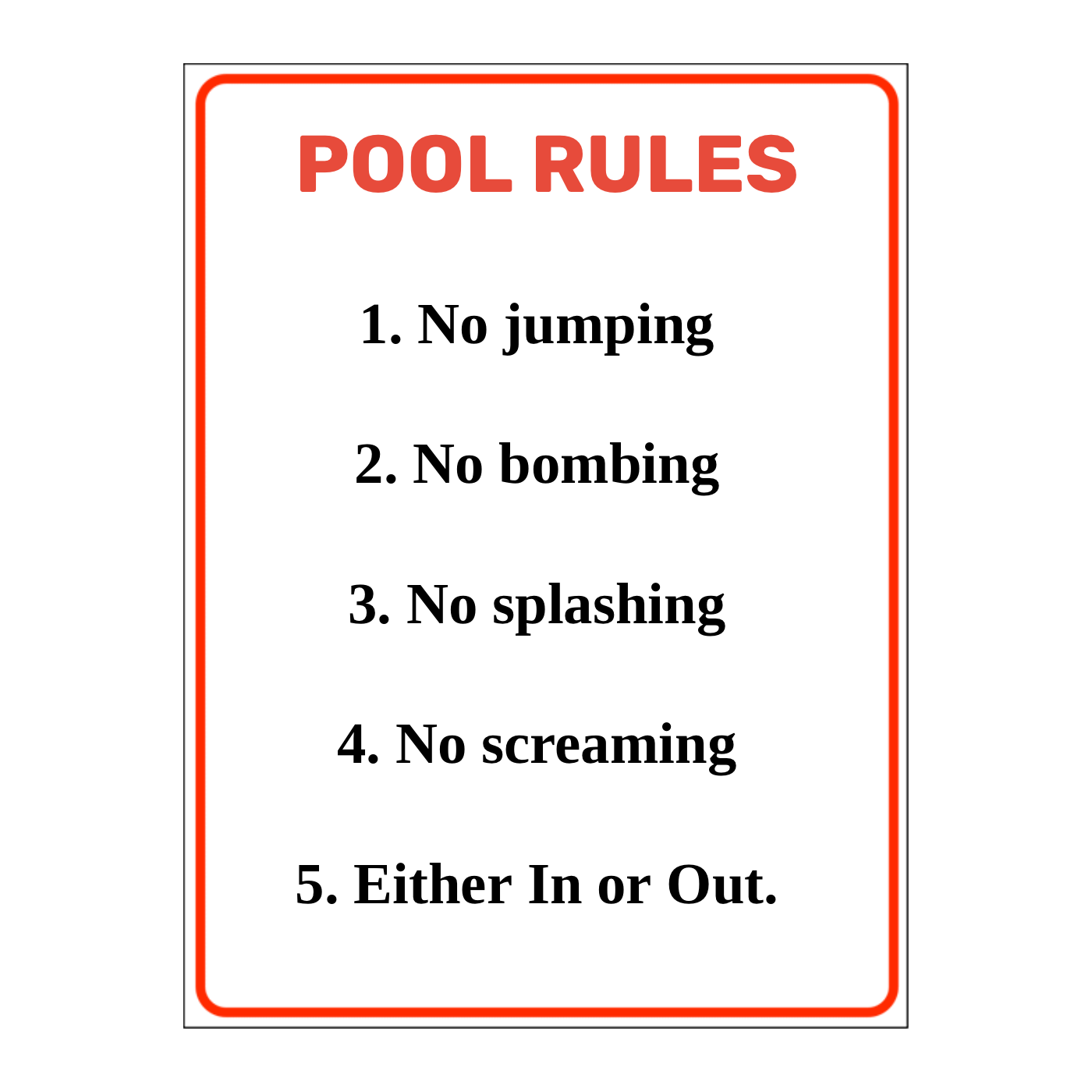 Custom Text Sign Portrait