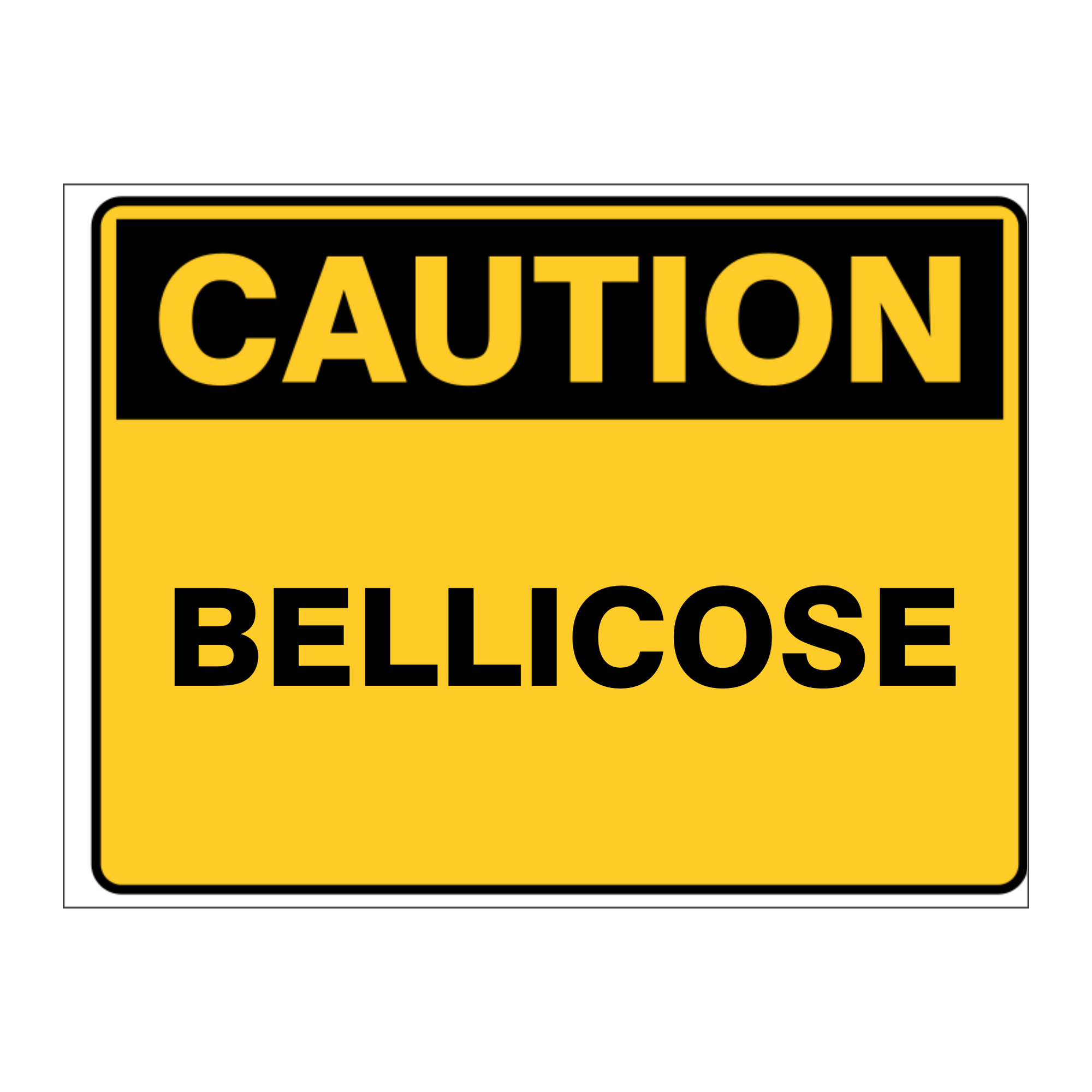 Custom Text Caution Sign
