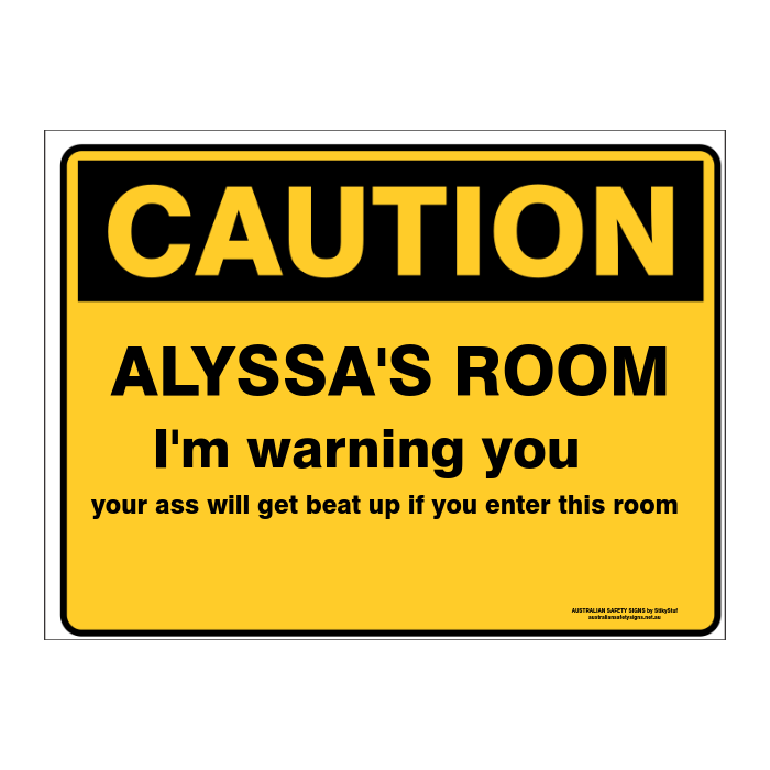 Custom Text Caution Sign