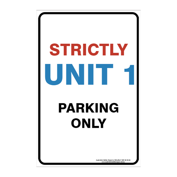 CUSTOM PARKING SIGN Australian Safety Signs