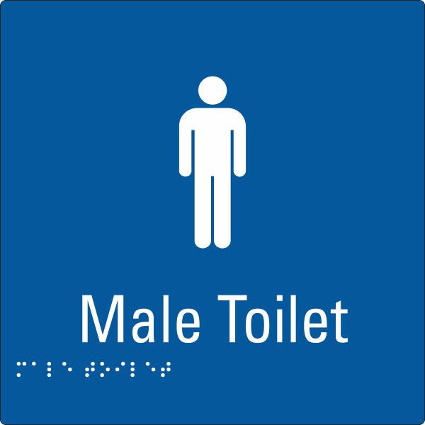 Male Toilet blue