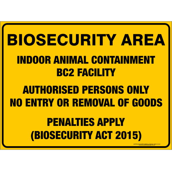 BIOSECURITY AREA - INDOOR ANIMAL CONTAINMENT BC2