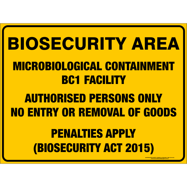 BIOSECURITY AREA - MICROBIOLOGICAL CONTAINMENT BC1 FACILITY