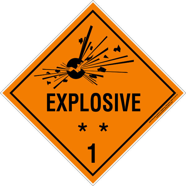 CLASS 1 - EXPLOSIVE **1