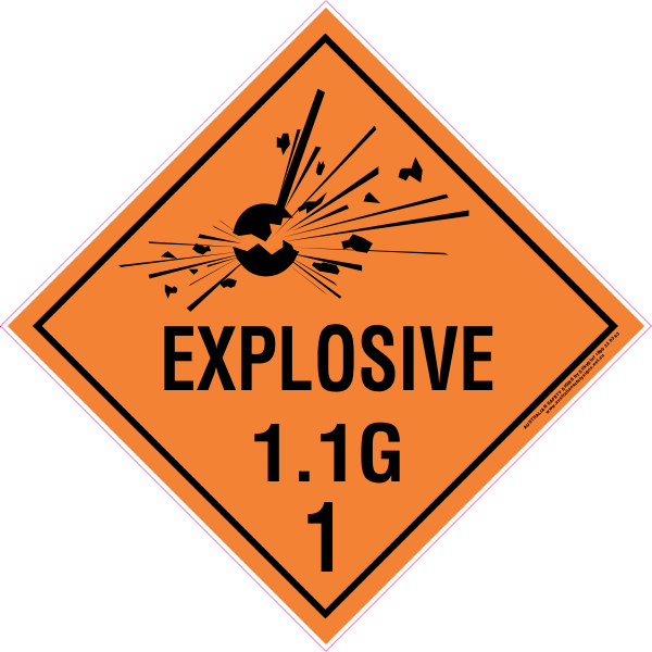 CLASS 1 - EXPLOSIVE 1.1 GROUP G