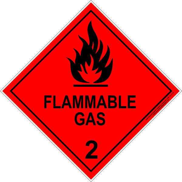 CLASS 2 - FLAMMABLE GAS - BLACK