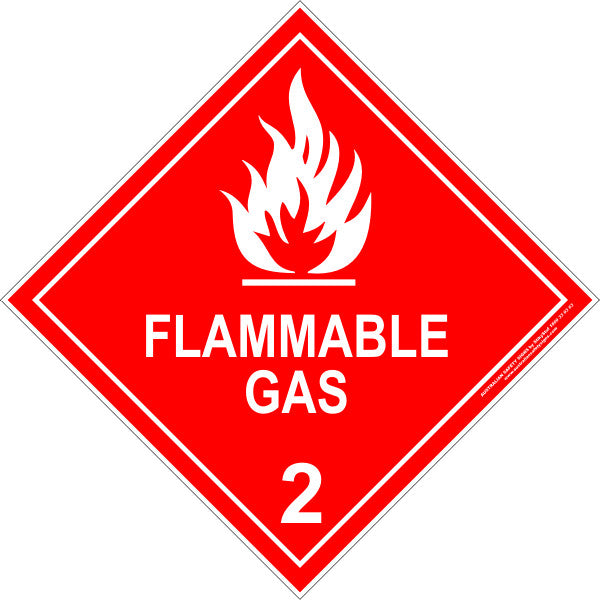 CLASS 2 - FLAMMABLE GAS - WHITE