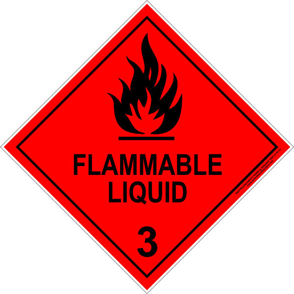 CLASS 3 - FLAMMABLE LIQUID - BLACK