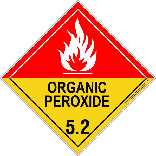 CLASS 5 - ORGANIC PEROXIDE 5.2 WHITE